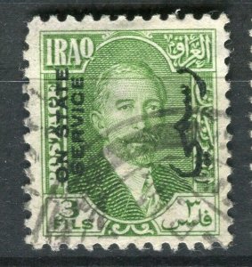IRAQ; 1932 King Faisal STATE SERVICE Optd. fine used 3f. value