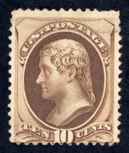 US Scott 161 Mint NG 10c brown Lot F046 bhmstamps
