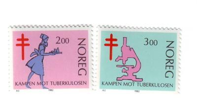 Norway Sc802-3 1982 Tuberculosis mint NH