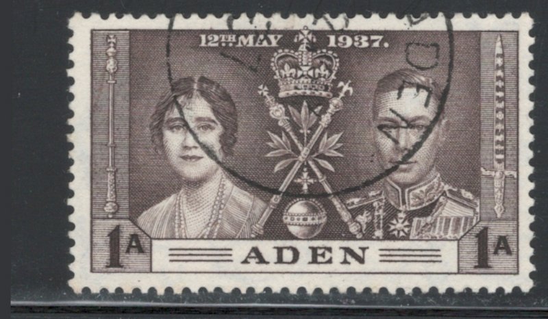 Aden 1937 Coronation Omnibus Issue 1a Scott # 13 Used