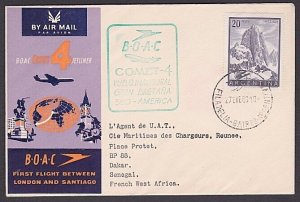 ARGENTINA 1960 BOAC first flight cover to Dakar Senegal....................a2342