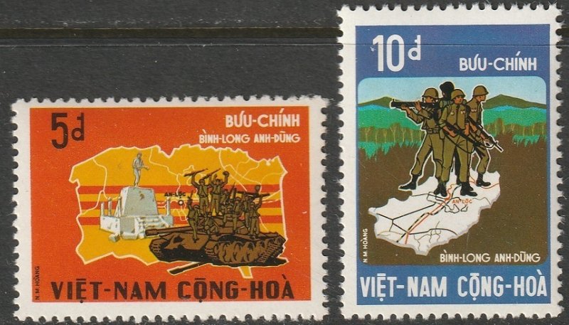 South Vietnam 1972 Sc 439-40 set MNH**