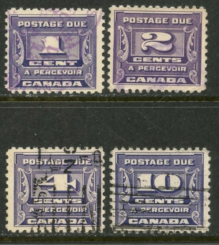 CANADA  Sc#J11-J14 1933-34 Postage Dues Complete Set Used
