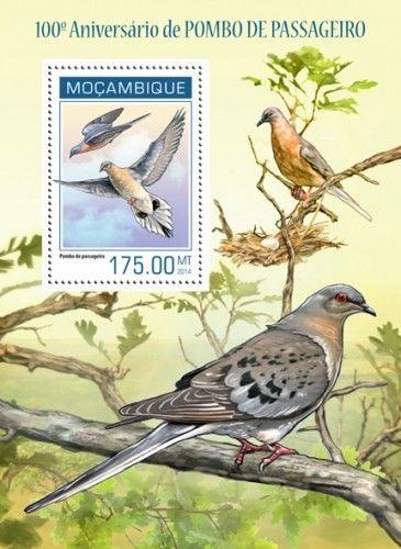 Passenger Pigeons Tauben Birds Vögel Animals Fauna Mozambique MNH stamp set