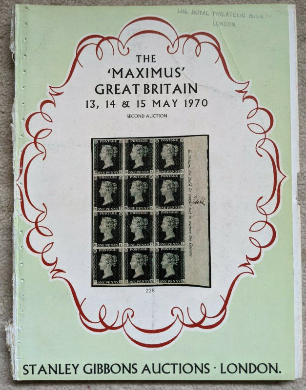 Auction Catalogue MAXIMUS GREAT BRITAIN Stanley Gibbons 1970 