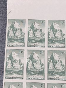 US 763 Zion Imperf Sheet Of 50 Mint No Gum As Issued - SUPERB.