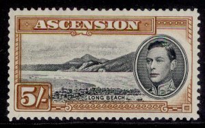 ASCENSION GVI SG46a, 5s black & yellow-brown, NH MINT. Cat £48.