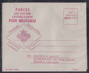 Canada - Forces Air Letter, Nhut Air Base, South Vietnam
