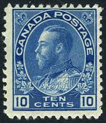 Canada #117 Mint Hinged 10c Blue George V from 1922