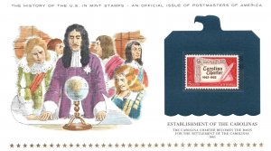 THE HISTORY OF THE U.S. IN MINT STAMPS ESTABLISHMENT OF THE CAROLINAS