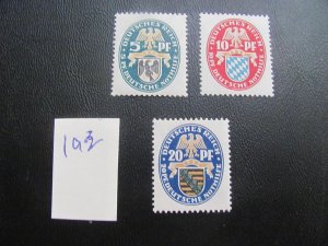 Germany 1925 MNH SC B12-14 SET  XF  45 EUROS (193)