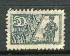 COLOMBIA; PRIVATE LOCAL POST Company issue 1903 Medellin Postman used