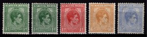 St Kitts-Nevis 1938-50 George VI Def., Set incl. ½d color var. [Unused]