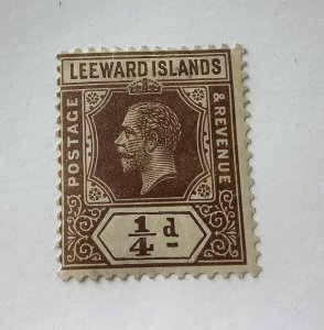 Leeward Islands 1912  Scott 46 MH - 1/4p,   King George V