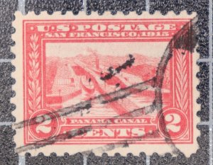 Scott 402 2 Cents Panama Canal Used Nice Stamp SCV $3.00