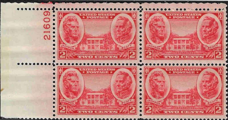 786 Mint,OG,NH... Plate Block of 4... SCV $1.20