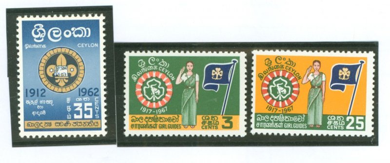 Ceylon #363/410-411 Mint (NH) Single (Scouts)