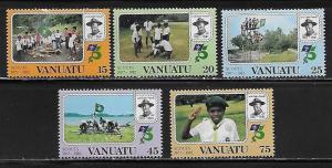 Vanuatu 337-41 Scouting Year set MNH