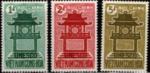 South Vietnam Scott 178-180 Confucious Temple UNESCO set MNH**