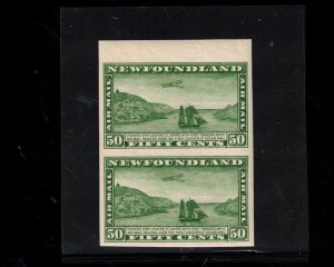 Newfoundland #C7c Extra Fine Never Hinged Imperf Pair - Usual Gum Skips As Seen