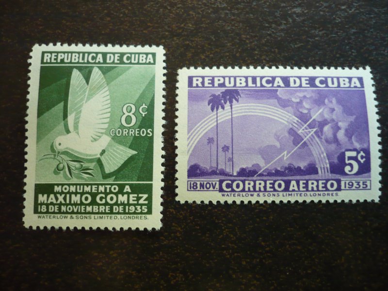 Stamps - Cuba - Scott# 332-336, C22-C23, E9 Mint Hinged Set of 8 Stamps