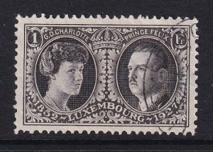 Luxembourg   #B23  used 1927  Grand Duchess and Prince 1fr