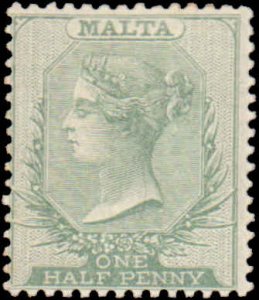 Malta #8, Incomplete Set, 1885, Hinged
