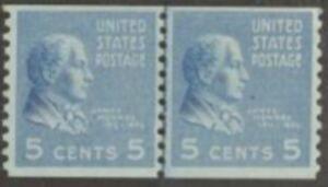 US Stamp #845 MNH - Prexie Coil Line Pair - 5 cent