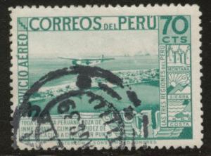 Peru Scott C29 used 1937 Airmail stamp 