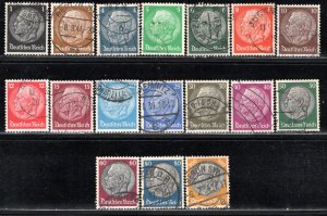 Germany Reich Scott # 415 - 431, used