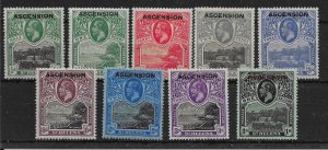 ASCENSION SG1/9 1922 OVERPRINT SET MTD MINT