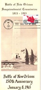 Battle New Orleans Sesqui. Celebration Cmsn Ceremony Program 1261 E4  1965