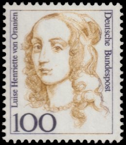 ✔️  GERMANY 1994 - FAMOUS WOMEN LOUISE VON ORANGE ROYALTY - SC. 1725 MNH