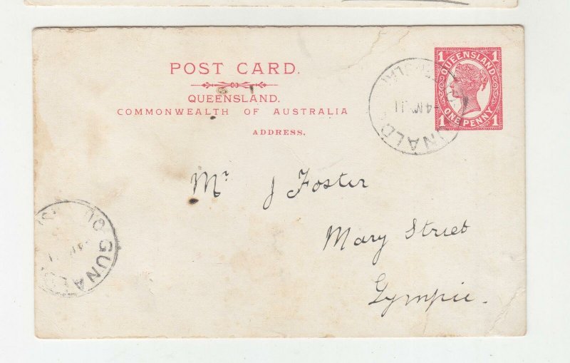 QUEENSLAND, Postal Card 1912 1d. Red, GUNALDA cds. to Gympie.