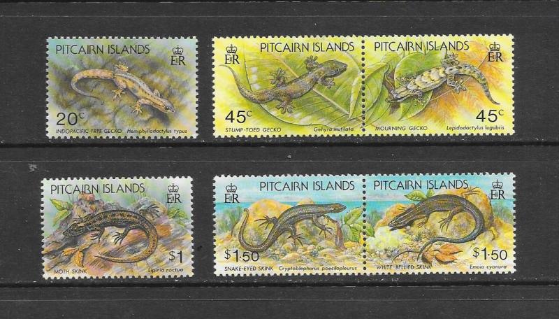 PITCAIRN ISLANDS - #389-94 LIZARDS  MNH