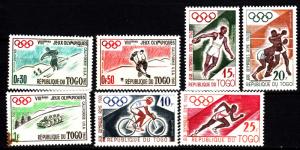 Togo 369-75 mnh set