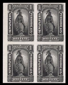 US STAMPS #PR81P3 NEWSPAPER BLOCK PLATE PROOF ON INDIA XF $125++ LOT #82337