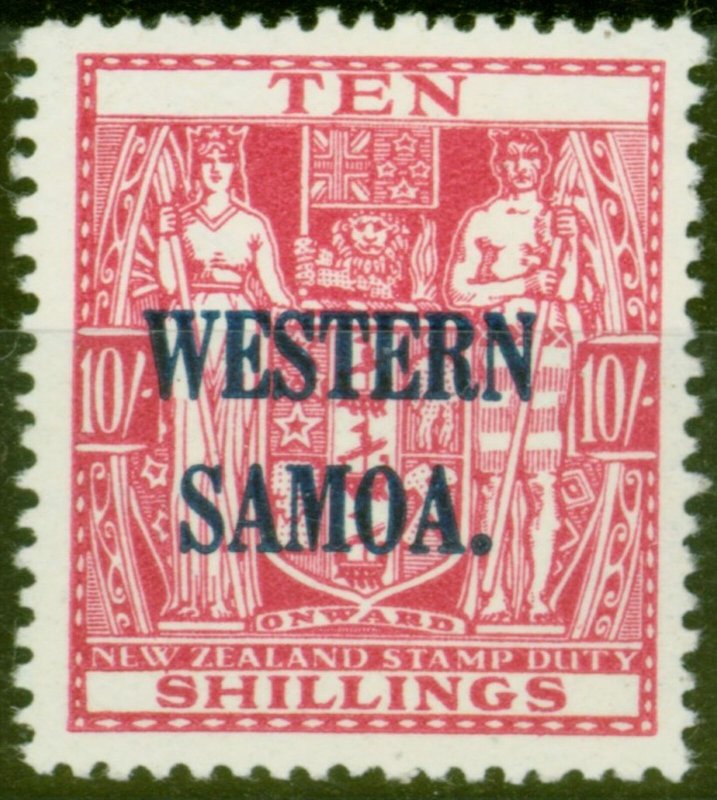 Western Samoa 1935 10s Carmine-Lake SG191 V.F MNH