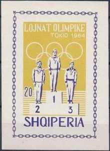Albania 1964 MNH Stamps Souvenir Sheet Scott 764 Imperf Sport Olympic Games