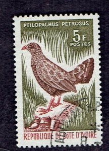 IVORY COAST SCOTT#233 1966 5f STONE PARTRIDGE - USED