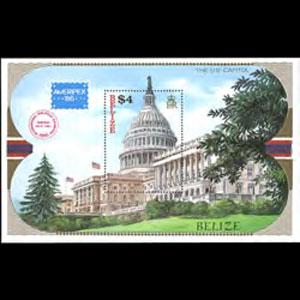 BELIZE 1986 - Scott# 822 S/S US Capitol NH