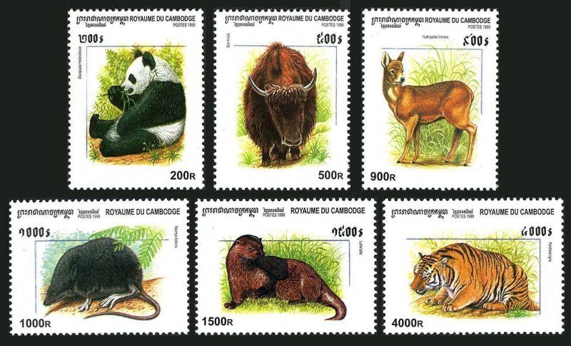Cambodia 1910-1915, MNH. Wildlife 1999. Mammals. 