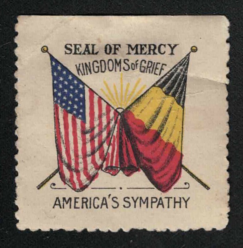 Seal of Mercy, Kingdoms of Grief - America's Sympathy - WWI(?) - Poster Stamp