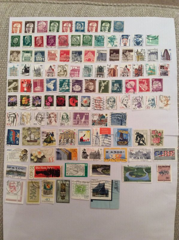 German 100+ stamps - Lot V