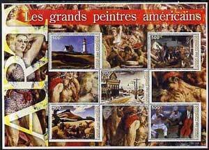 COMORO ISLANDS - 2005 - American Paintings - Perf 5v Sheet - MNH - Private Issue