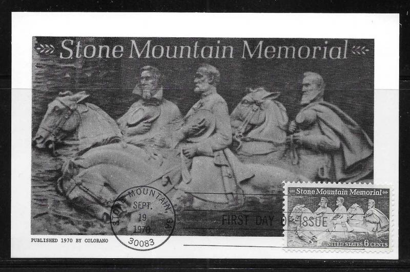 United States 1408 Stone Mountain Colorano Maxi Card FDC