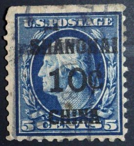 Scott #K5 - F/VF - 10c/5c Blue - Shanghai Overprint - Used - Thin - 1919