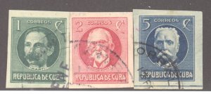 Cuba, Scott #280-82, Used, complete set