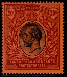 EAST AFRICA and UGANDA GV SG59, 20r black & purple/red, VLH MINT. Cat £475.