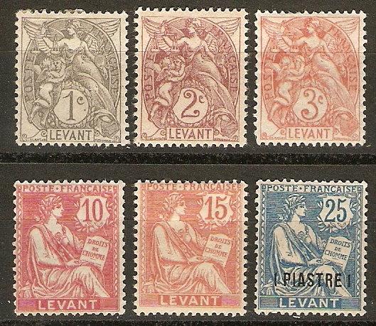 France Off Turkey 6 Diff Mint F/VF 1902-3 SCV $7.15